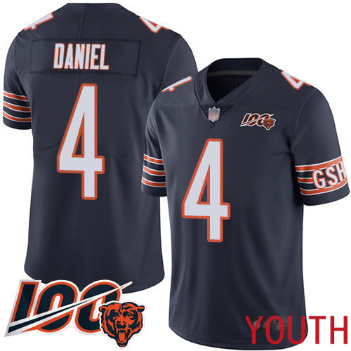 Chicago Bears Limited Navy Blue Youth Chase Daniel Home Jersey NFL Football #4 100th Season->women nfl jersey->Women Jersey